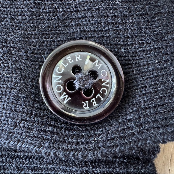 Monclear Maglia Tricot V-Neck Cardigan Sz S black - Picture 9 of 11